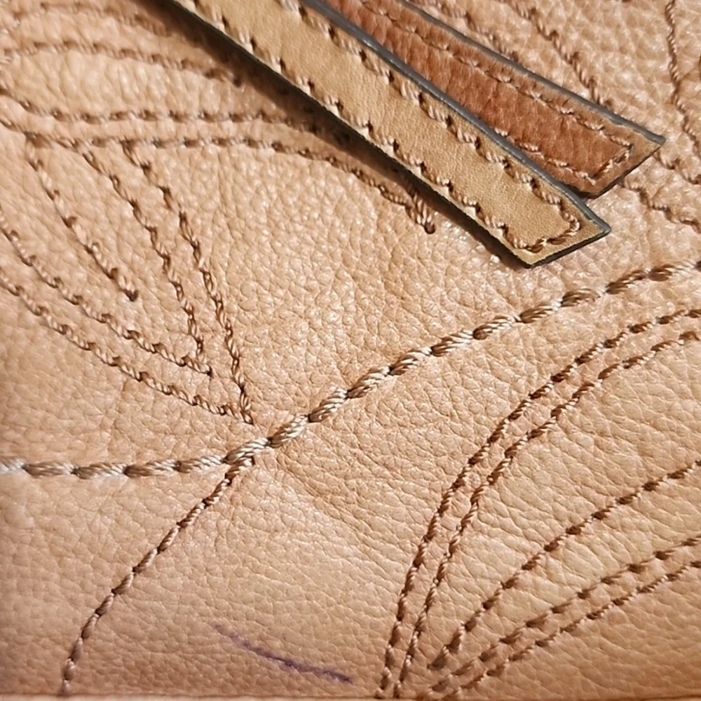 FRYE Hadley embroidered leather crossbody bag, brown/brass - Picture 9 of 9